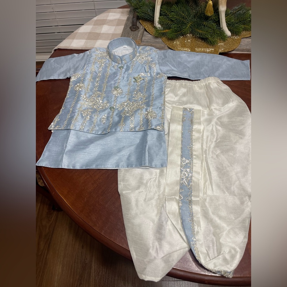 Indian ethnic dhoti boys kurta 4 piece set size 3